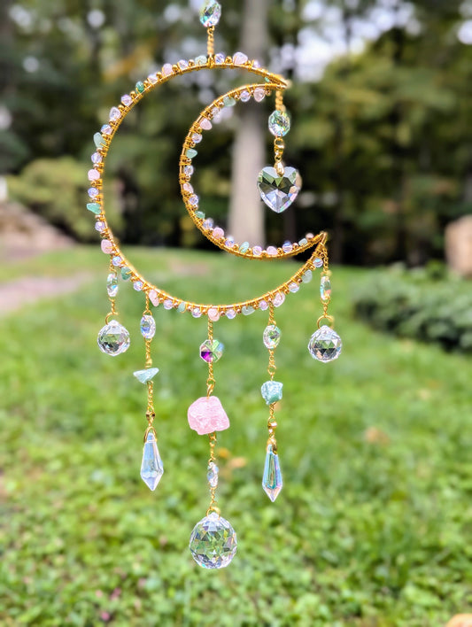 Mooncatcher Green Aventurine & Rose Quartz