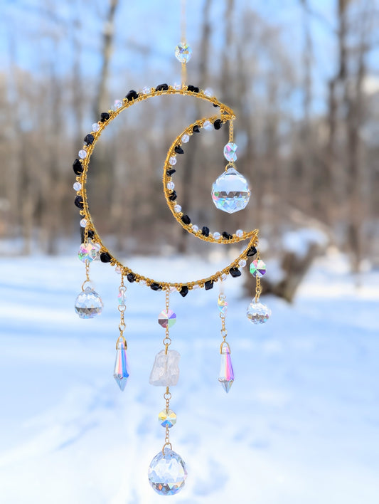 Mooncatcher Blue Goldstone & Clear Quartz