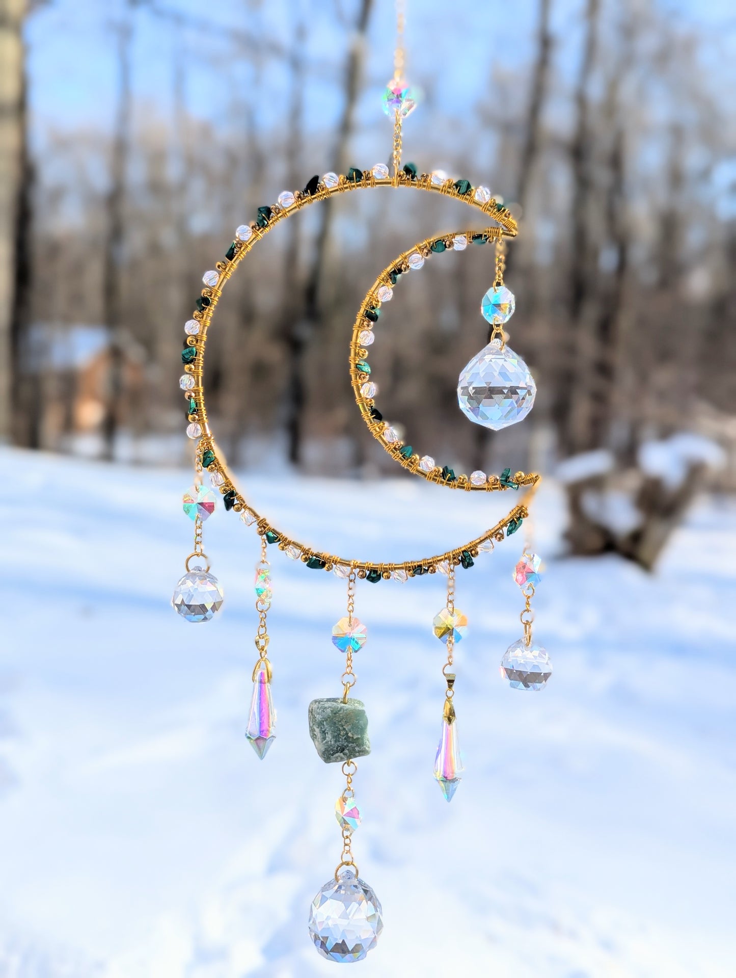 Mooncatcher Malachite & Green Aventurine