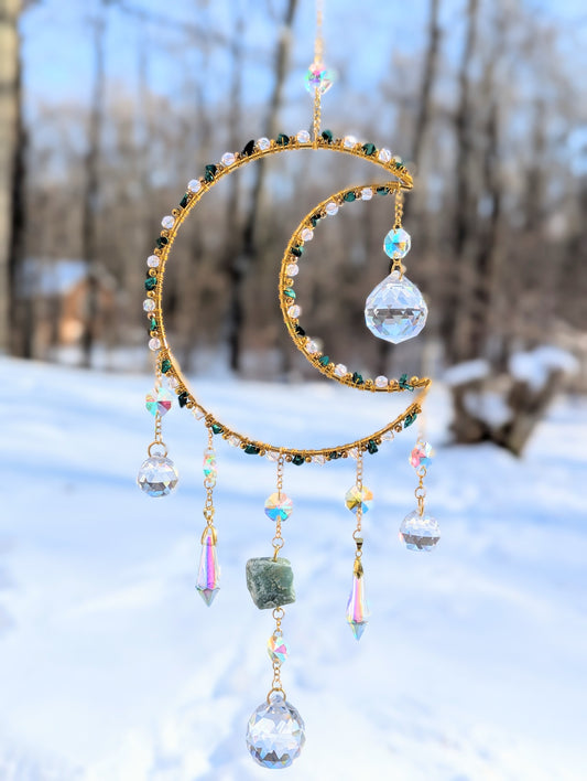 Mooncatcher Malachite & Green Aventurine