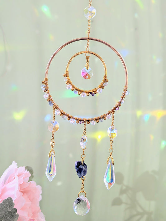 Orbital Suncatcher Rainbow Fluorite