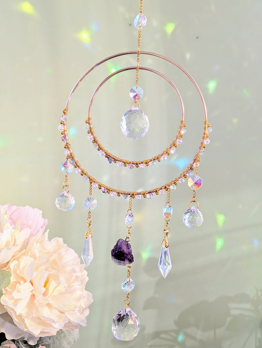 Orbital Suncatcher Rainbow Fluorite