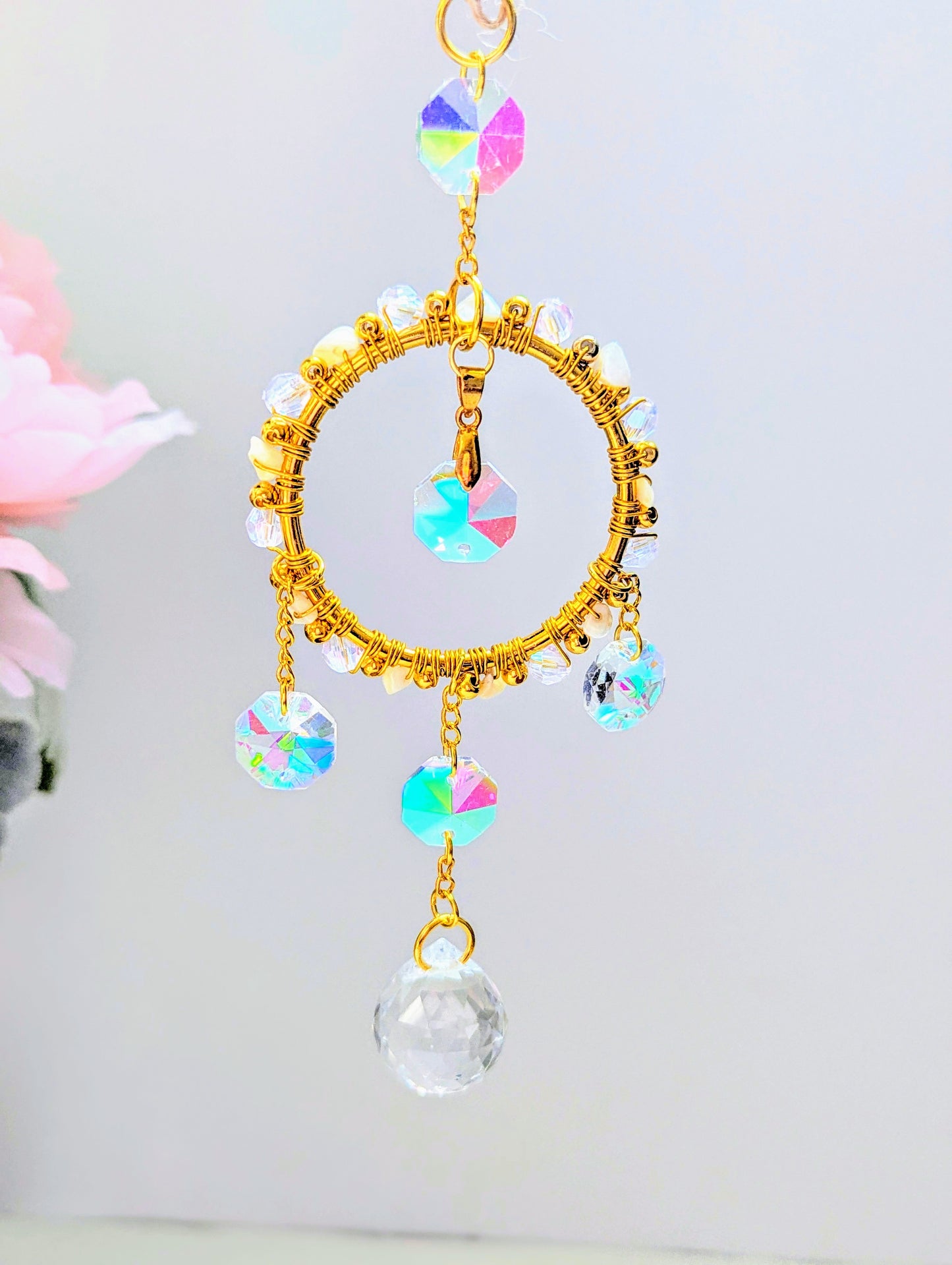 Car Charm Wire-wrapped Hoop