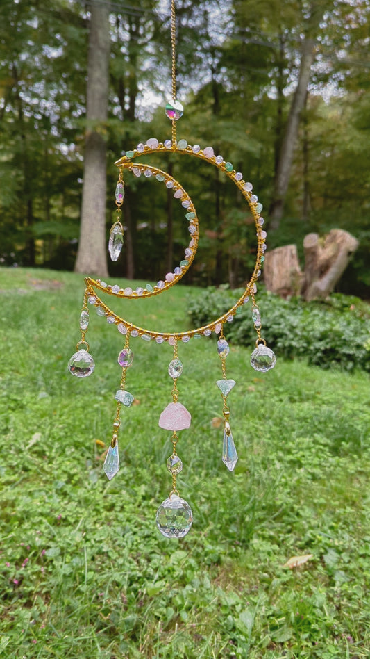 Mooncatcher Green Aventurine & Rose Quartz